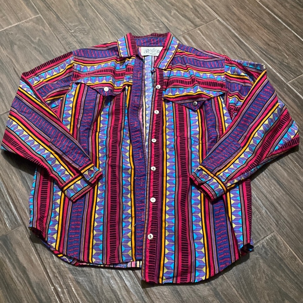 Vintage Rodeo western button up blouse